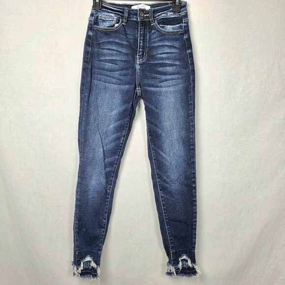 KanCan Signature Distressed Hem Skinny Jeans Women’s 26 - Picture 2 of 11